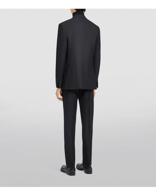 Zegna Black Trofeo 600 Wool-silk Evening 2-piece Suit for men