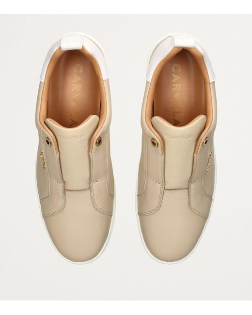 Carvela Kurt Geiger Natural Leather Connected Laceless Sneakers