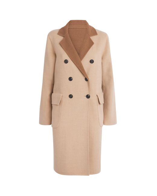 Eleventy Natural Wool Reversible Coat