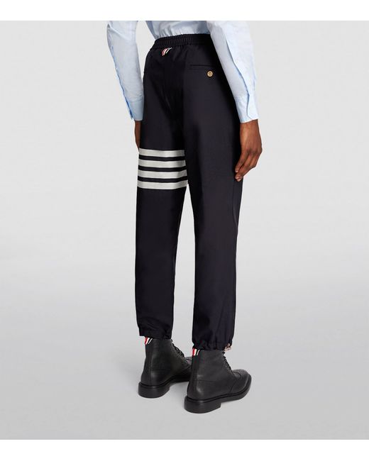 Thom Browne Black Wool 4-Bar Trousers for men