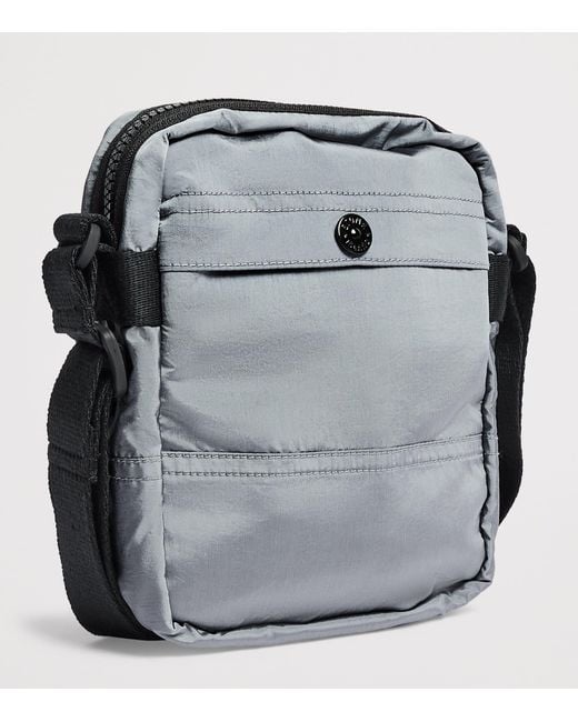 Stone Island Black Coated-Nylon Logo Cross-Body Bag for men