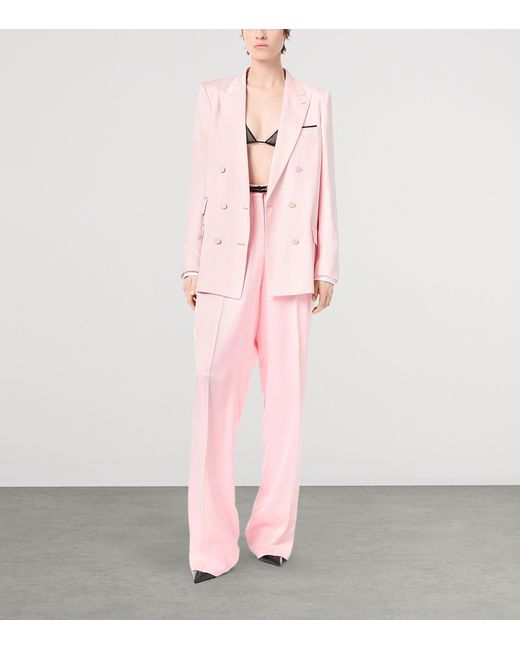 Tom Ford Pink Satin Tailored Trousers