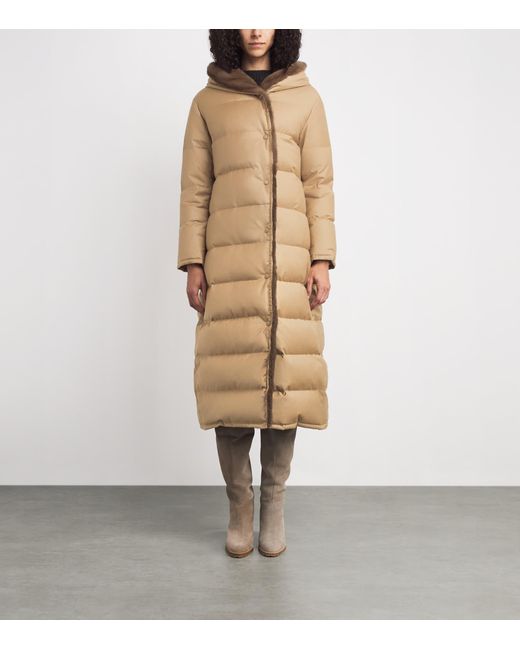 Yves Salomon Natural Down Virgin Wool-Mink Long Coat