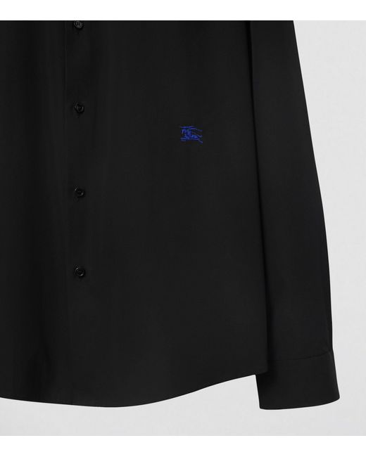 Burberry Black Embroidered Ekd Shirt for men