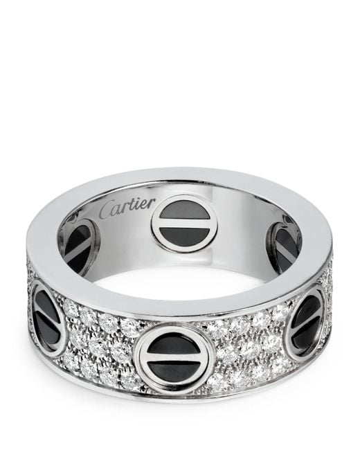Cartier Metallic Diamond And Ceramic Love Ring