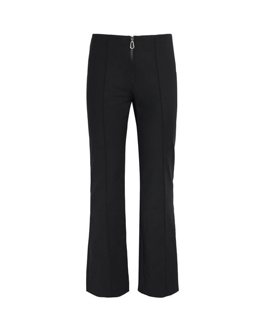 Sandro Black Zip-Up Flared Trousers