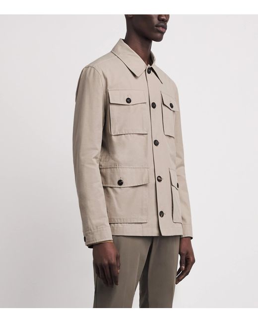 Pal Zileri Natural Cotton-Blend Field Jacket for men