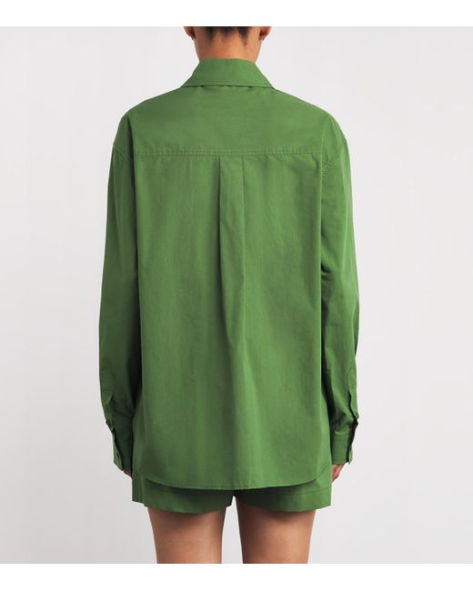 Matteau Green Organic Cotton Oversized Shirt