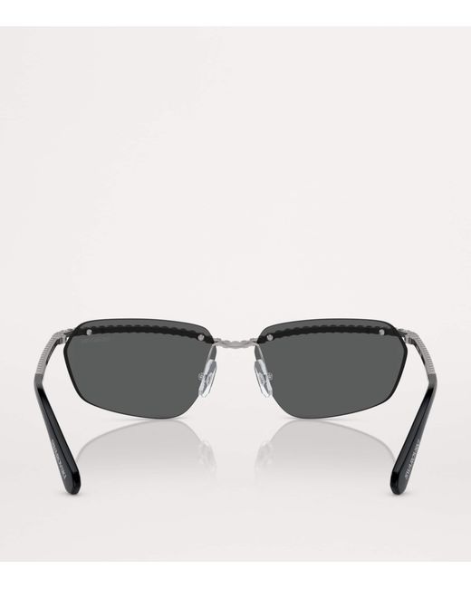 Swarovski Gray Embellished Sk7001 Sunglasses