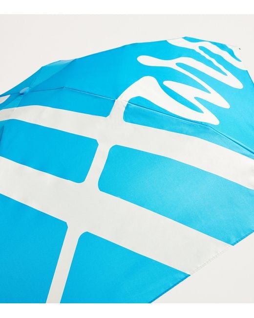 Harrods Blue Logo Umbrella