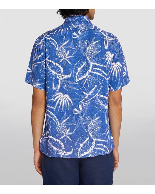 Polo Ralph Lauren Blue X Hoffman Fabrics Camp Shirt for men