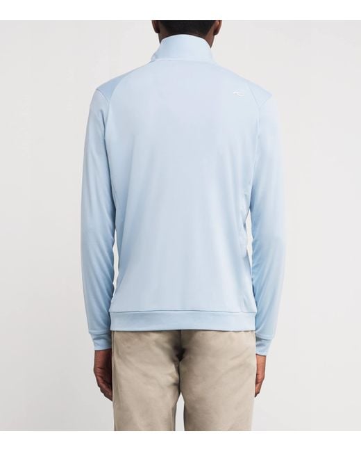 Kjus Blue Midlayer Kallen Quarter-Zip Sweater for men
