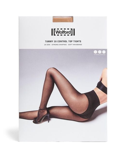 Wolford White Tummy 20 Control Top Tights