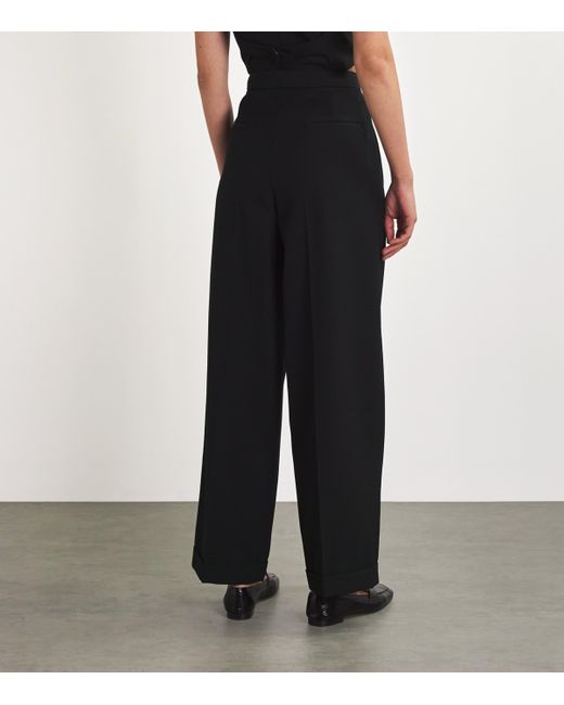 Sandro Black Wool-Blend Trousers