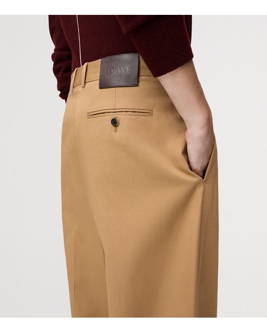 Loewe Natural Cotton Wide-Leg Trousers for men