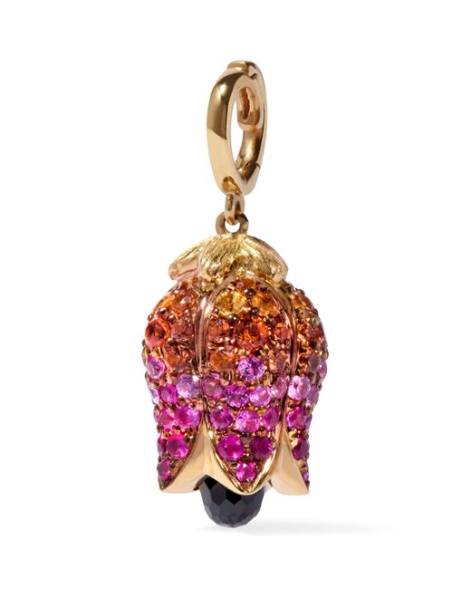 Annoushka Pink Sapphire And Spinel Tulips Pendant Charm