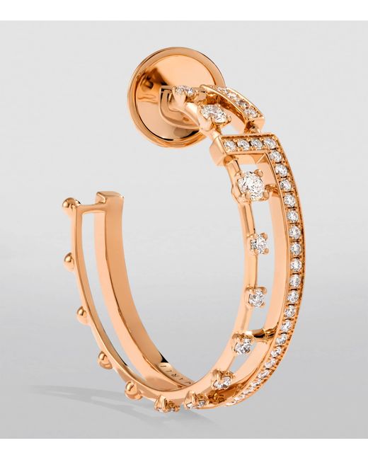Marli New York White And Diamond Avenues Hoop Earrings