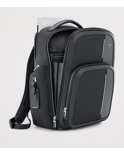 Tumi Black Leather Arrivé Barker Backpack