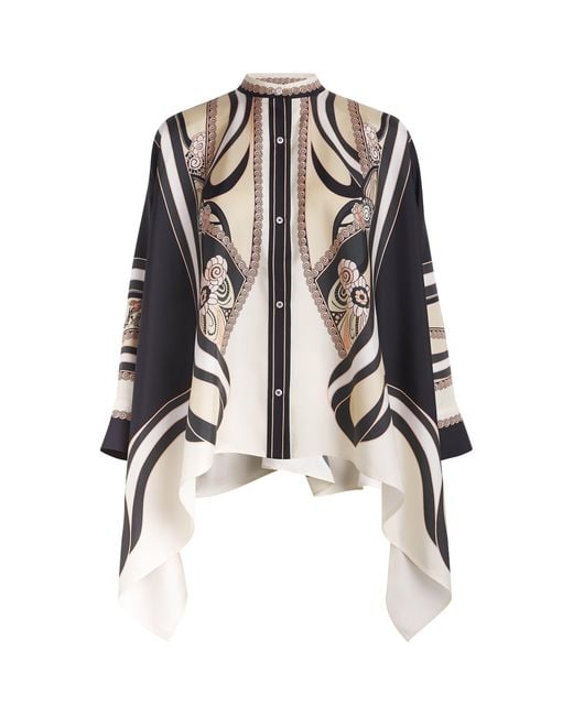 LaDoubleJ Black Silk Foulard Blouse