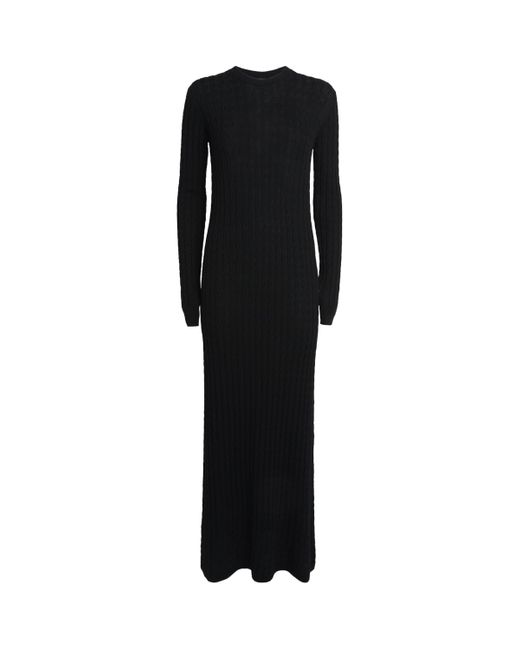 Totême  Black Wool Maxi Dress