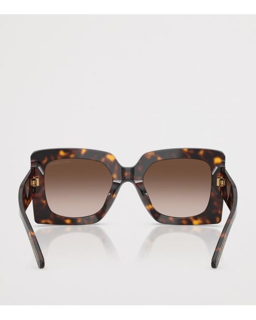 Dolce & Gabbana Brown Tortoiseshell Square Sunglasses