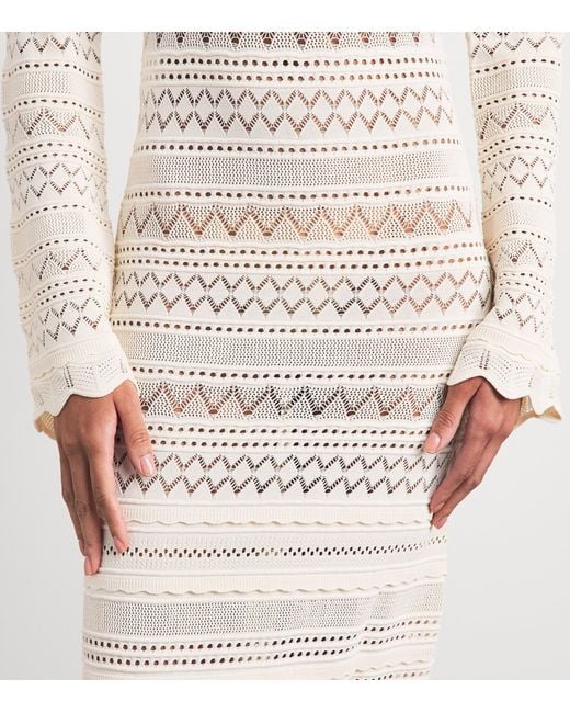 Devon Windsor White Knitted Uma Maxi Dress