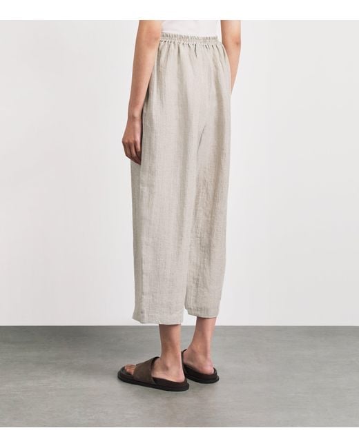 Eskandar Gray Linen-Blend Japanese Trousers