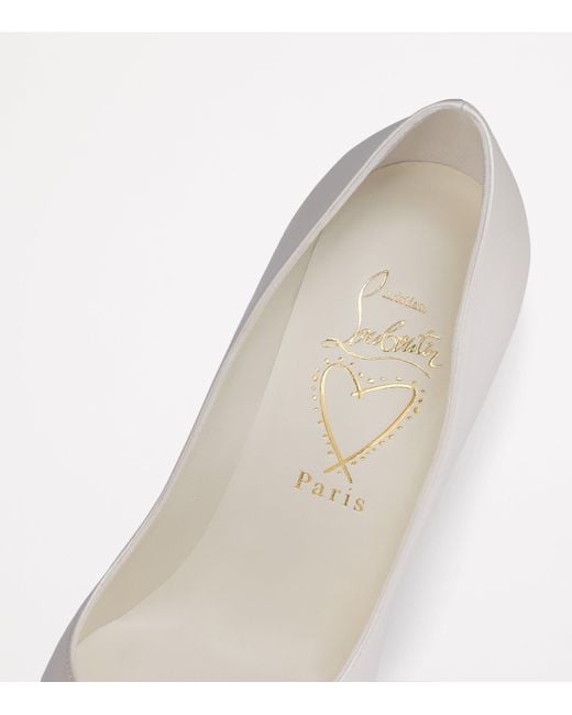 Christian Louboutin White Miss Z Nappa Leather Pumps 100