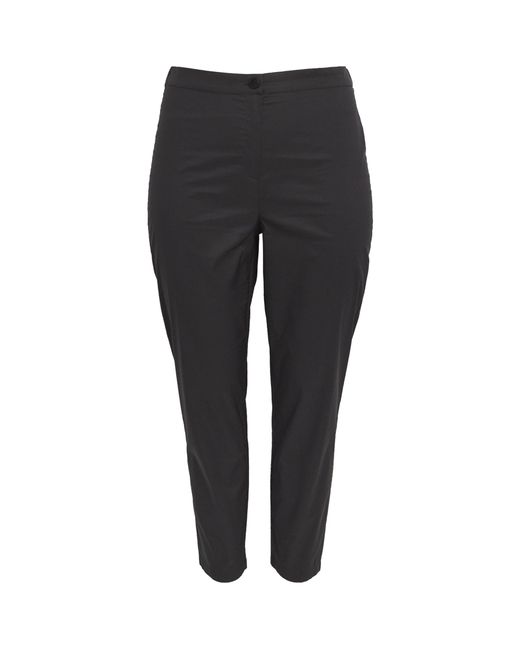 Marina Rinaldi Black Cotton-blend Tailored Trousers