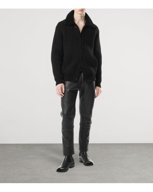Tom Ford Black Cashmere Collared Jacket for men
