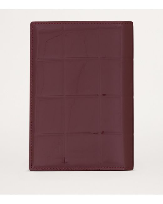 Saint Laurent Purple Leather Cassandre Passport Holder