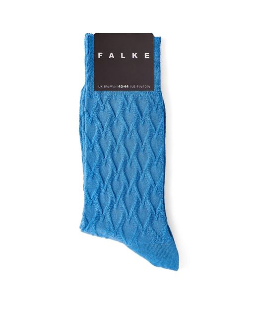 Falke Blue Textured Socks for men