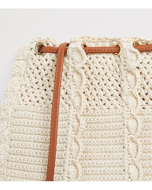 Ulla Johnson Natural Small Crochet Adria Clutch Bag
