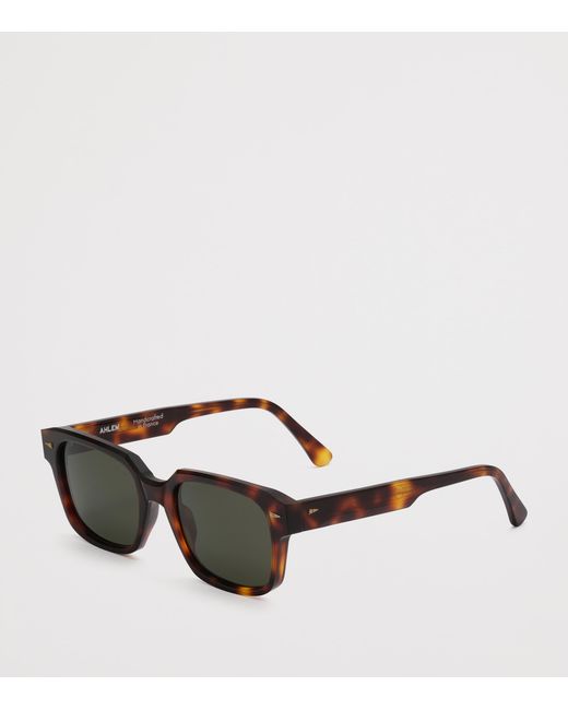 Ahlem Green Gros Caillou Rectangle Sunglasses for men