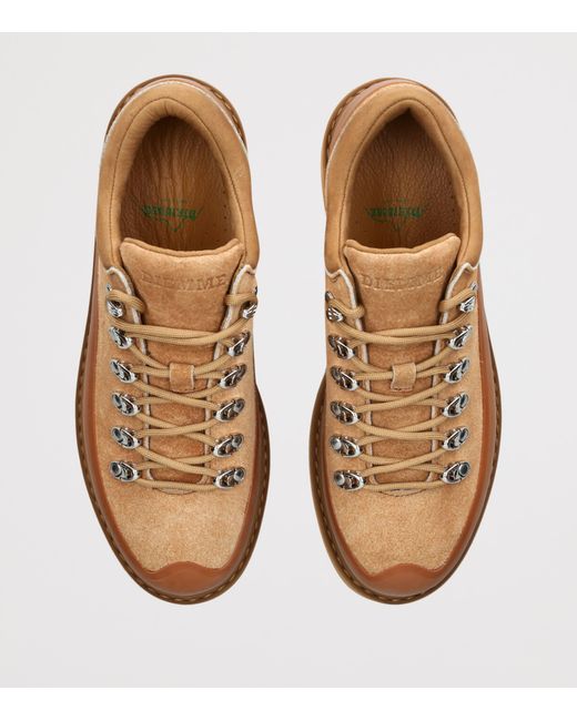 Diemme Brown Leather Cornaro Due Gomma Low-Top Boots for men