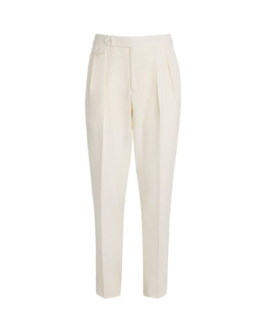Polo Ralph Lauren White Wool Tuxedo Trousers for men