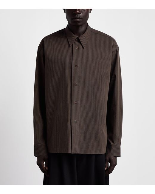 Studio Nicholson Brown Cotton Stripe Shirt for men