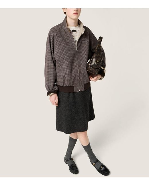 Miu Miu Natural Cotton-Blend Reversible Blouson Jacket