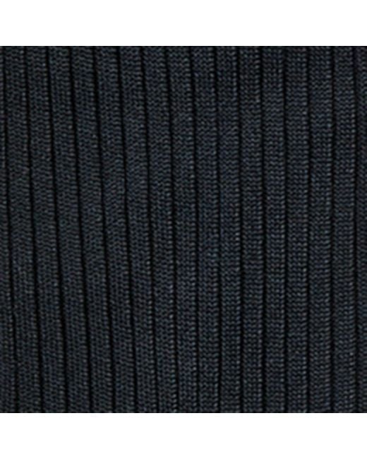 Doré Doré Black Cotton Rib-Knit Socks for men