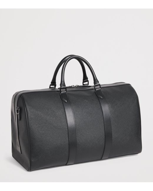 Harrods Black Leather Holdall for men