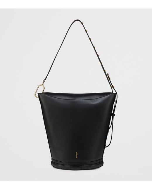 Christian Louboutin Black Flo Large Leather Bucket Bag
