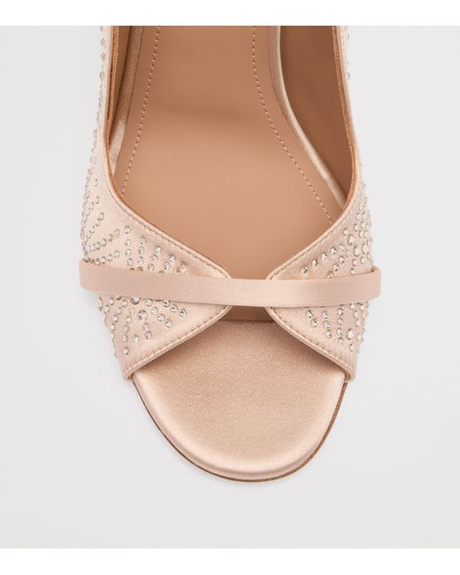 Malone Souliers Pink Satin Norah Heeled Sandals 70