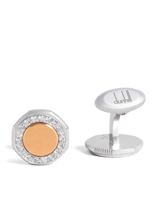 Dunhill White And Diamond Duke Cufflinks for men
