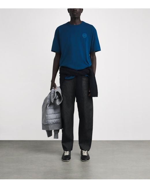 Canada Goose Blue Cotton Gladstone Disk T-Shirt for men