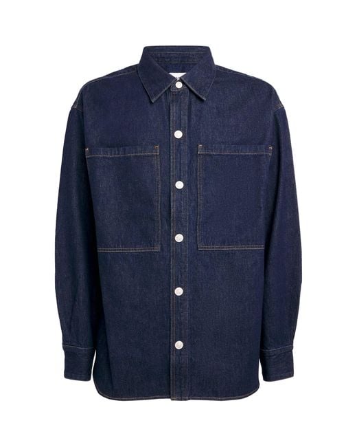 Agolde Blue Regenerative Denim Overshirt for men