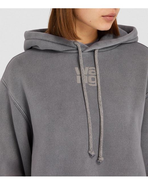 Alexander Wang Gray Terry Cotton Essential Hoodie