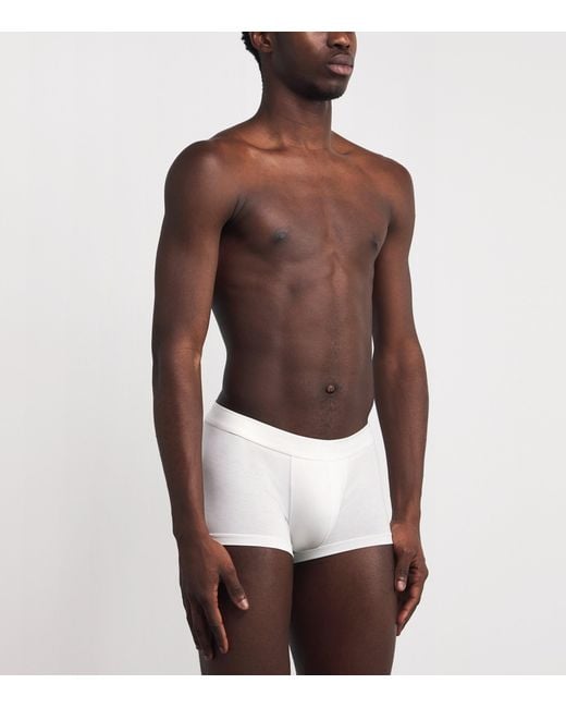 Sunspel White Tencel-Blend Stretch Trunks for men