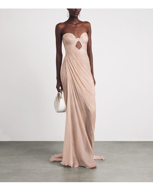 Maria Lucia Hohan Natural Silk Strapless Zephyra Gown