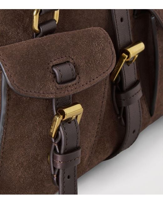 Mulberry Brown Small Suede Roxanne Top-Handle Bag