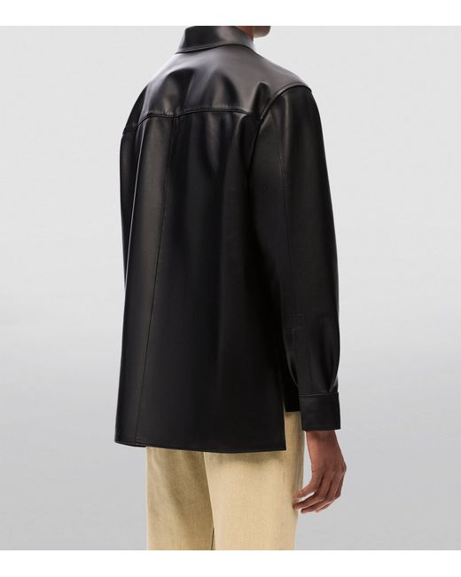 Loewe Black Leather Jacket for men